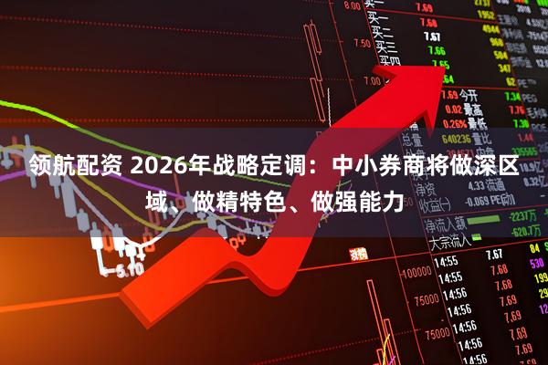 领航配资 2026年战略定调：中小券商将做深区域、做精特色、做强能力